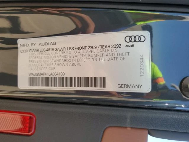 Photo 11 VIN: WAUGMAF41LA064109 - AUDI A4 PREMIUM 