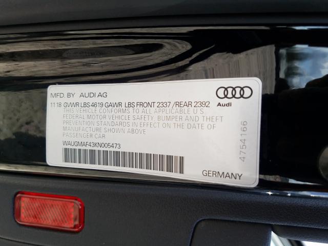 Photo 9 VIN: WAUGMAF43KN005473 - AUDI A4 PREMIUM 