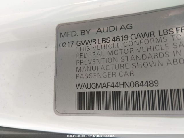 Photo 8 VIN: WAUGMAF44HN064489 - AUDI A4 