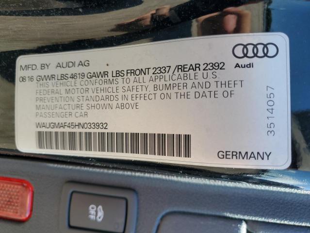 Photo 11 VIN: WAUGMAF45HN033932 - AUDI A4 ULTRA P 