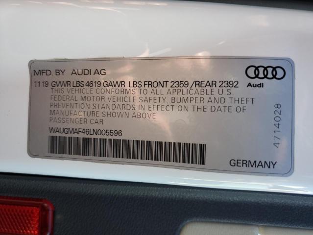 Photo 11 VIN: WAUGMAF46LN005596 - AUDI A4 