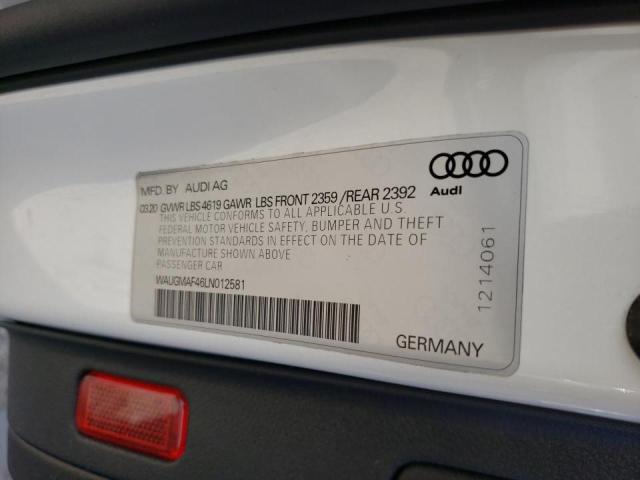 Photo 9 VIN: WAUGMAF46LN012581 - AUDI A4 PREMIUM 