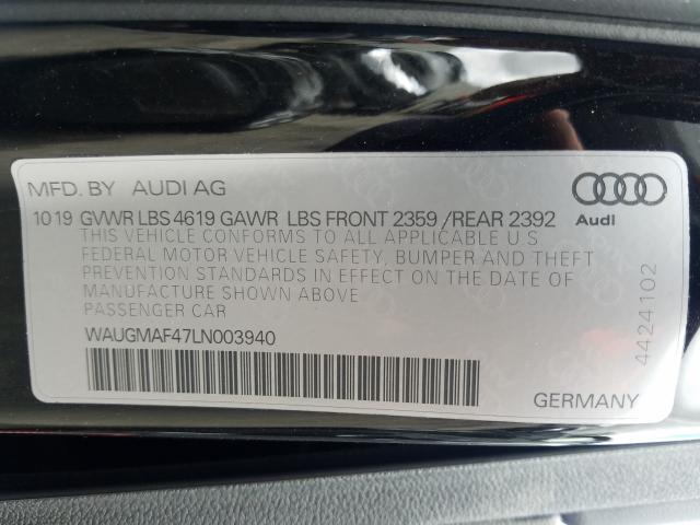 Photo 9 VIN: WAUGMAF47LN003940 - AUDI A4 PREMIUM 