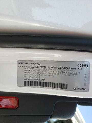 Photo 9 VIN: WAUGMAF48KA102773 - AUDI A4 PREMIUM 