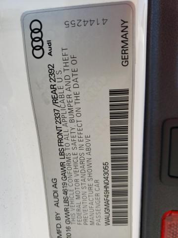 Photo 11 VIN: WAUGMAF49HN043055 - AUDI A4 ULTRA P 