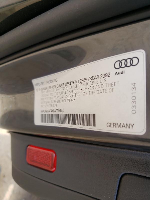 Photo 9 VIN: WAUGMAF4XLA039144 - AUDI A4 PREMIUM 