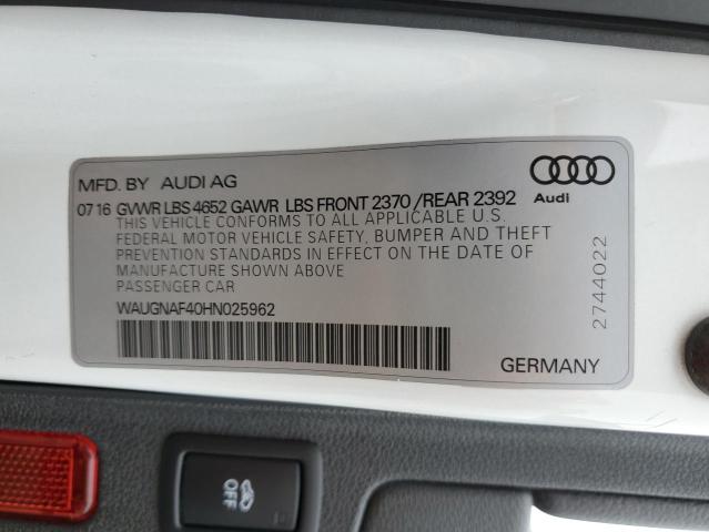 Photo 11 VIN: WAUGNAF40HN025962 - AUDI A4 PREMIUM 