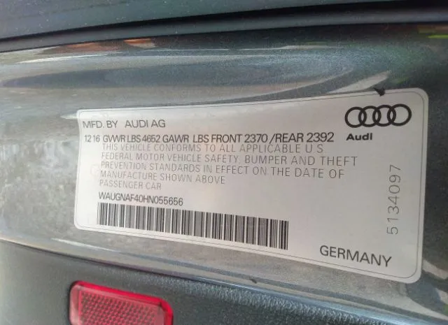 Photo 8 VIN: WAUGNAF40HN055656 - AUDI A4 