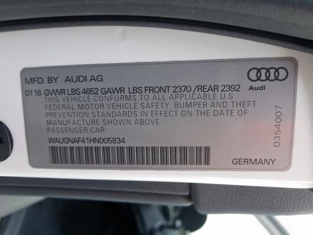 Photo 9 VIN: WAUGNAF41HN005834 - AUDI A4 PREMIUM 