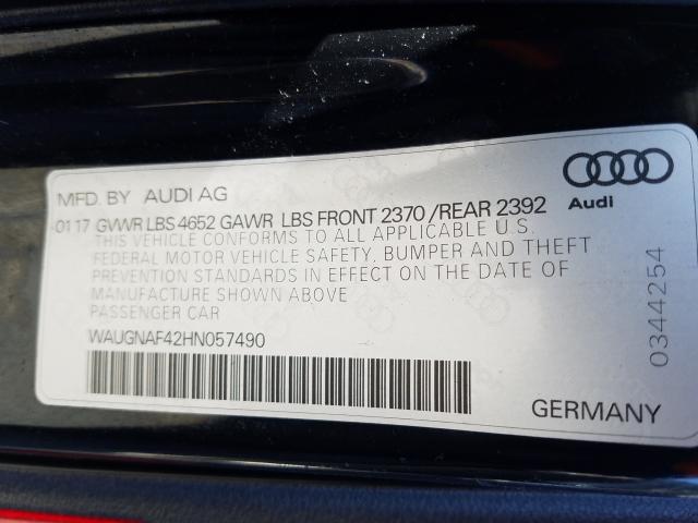 Photo 9 VIN: WAUGNAF42HN057490 - AUDI A4 