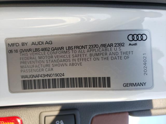 Photo 9 VIN: WAUGNAF43HN019024 - AUDI A4 