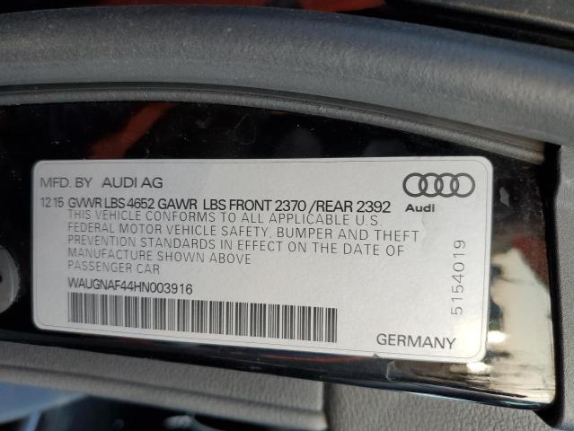 Photo 11 VIN: WAUGNAF44HN003916 - AUDI A4 