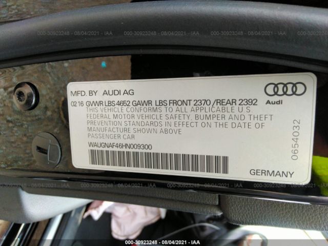 Photo 8 VIN: WAUGNAF46HN009300 - AUDI A4 