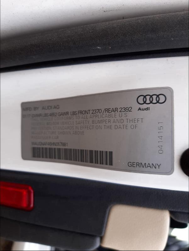 Photo 9 VIN: WAUGNAF46HN057881 - AUDI A4 PREMIUM 