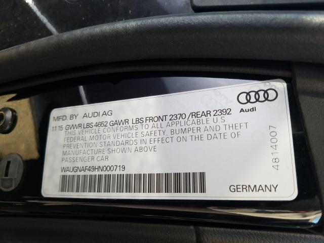 Photo 9 VIN: WAUGNAF49HN000719 - AUDI A4 PREMIUM 