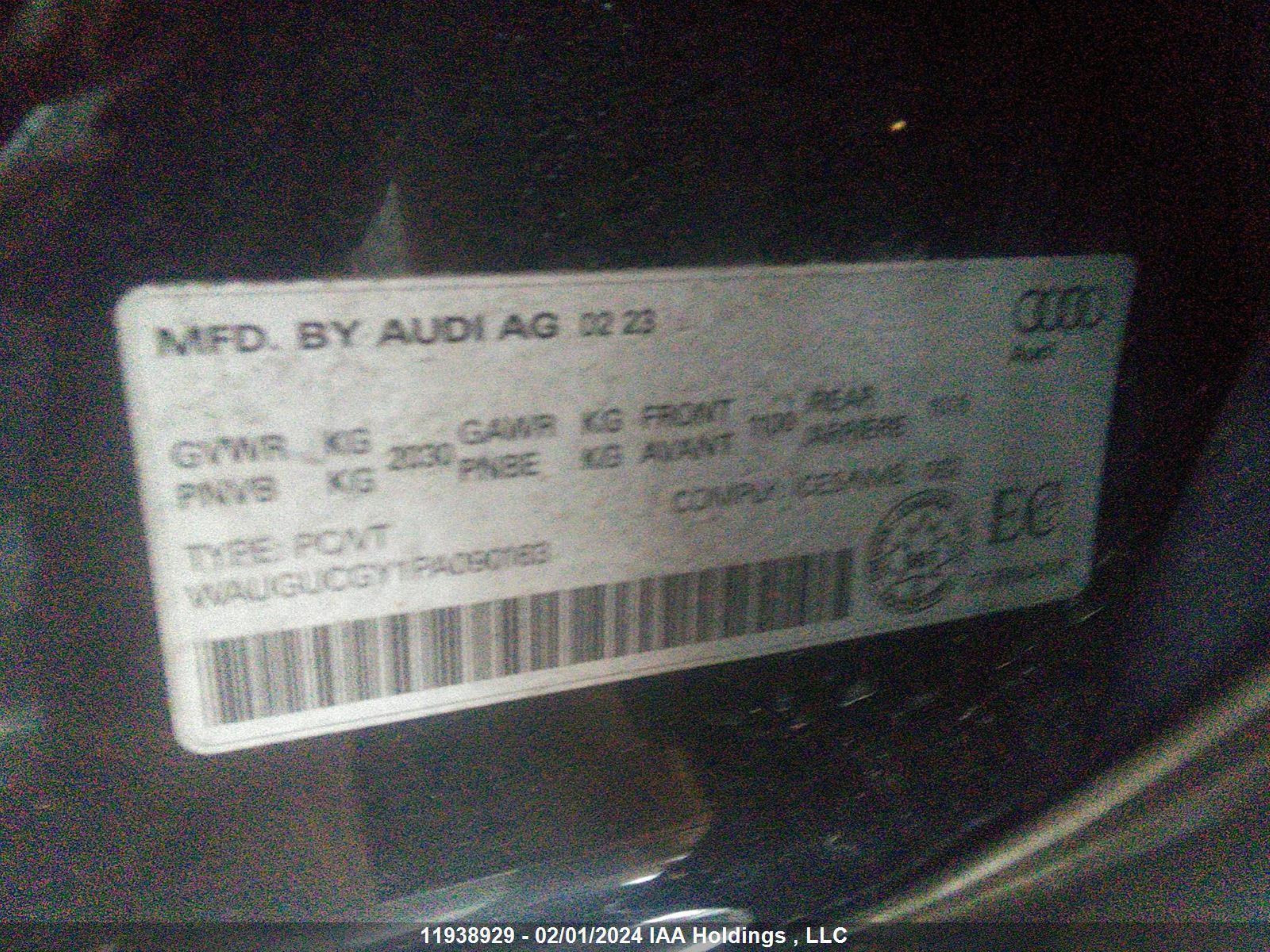 Photo 8 VIN: WAUGUCGY1PA090163 - AUDI A3 