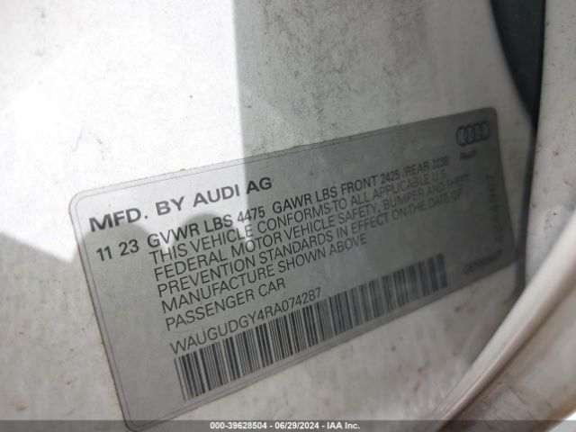 Photo 8 VIN: WAUGUDGY4RA074287 - AUDI A3 