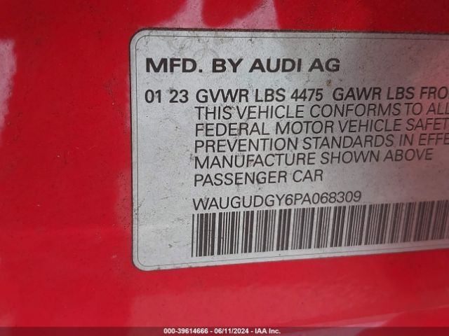 Photo 8 VIN: WAUGUDGY6PA068309 - AUDI A3 