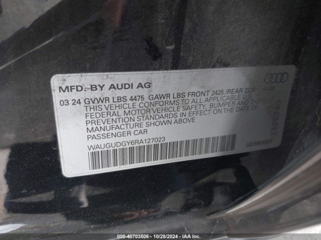 Photo 8 VIN: WAUGUDGY6RA127023 - AUDI A3 