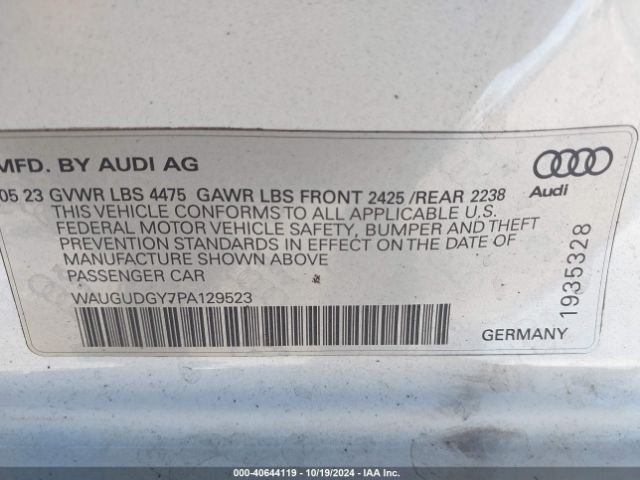 Photo 8 VIN: WAUGUDGY7PA129523 - AUDI A3 