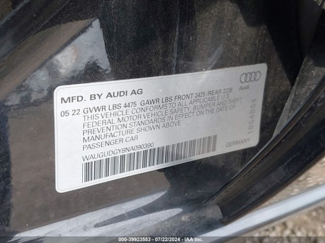 Photo 8 VIN: WAUGUDGY8NA090390 - AUDI A3 