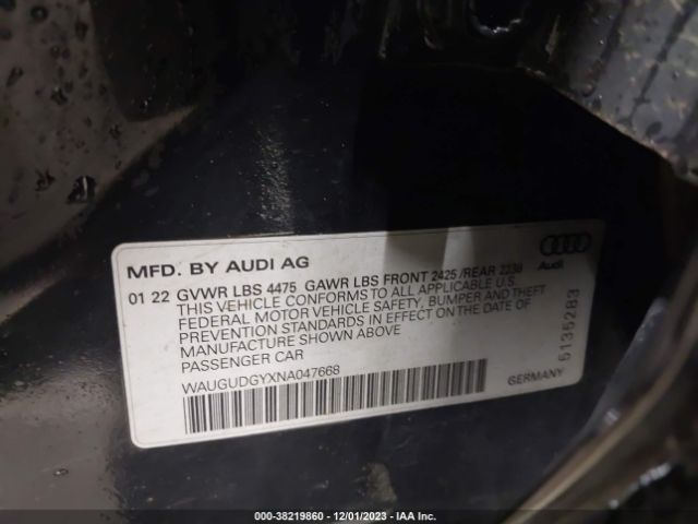 Photo 8 VIN: WAUGUDGYXNA047668 - AUDI A3 