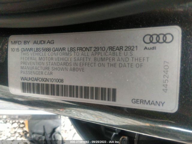 Photo 8 VIN: WAUH2AFC6GN101008 - AUDI S6 