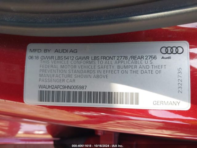 Photo 8 VIN: WAUH2AFC9HN005987 - AUDI A6 