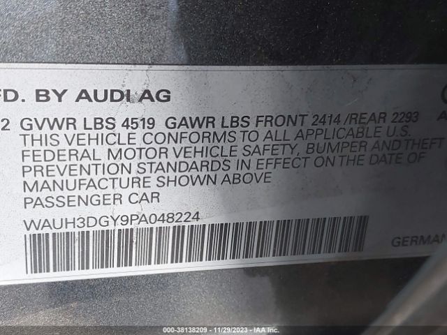 Photo 8 VIN: WAUH3DGY9PA048224 - AUDI S3 