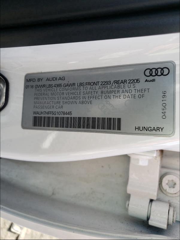 Photo 9 VIN: WAUH7HFF5G1078445 - AUDI A3 PRESTIG 