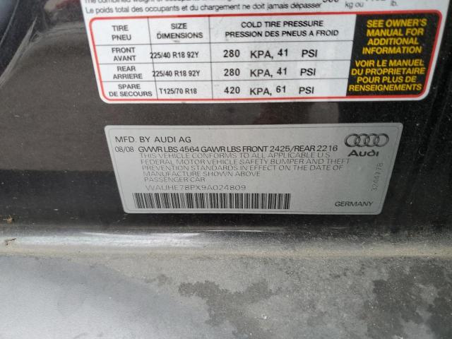 Photo 11 VIN: WAUHE78PX9A024809 - AUDI A3 2.0T 