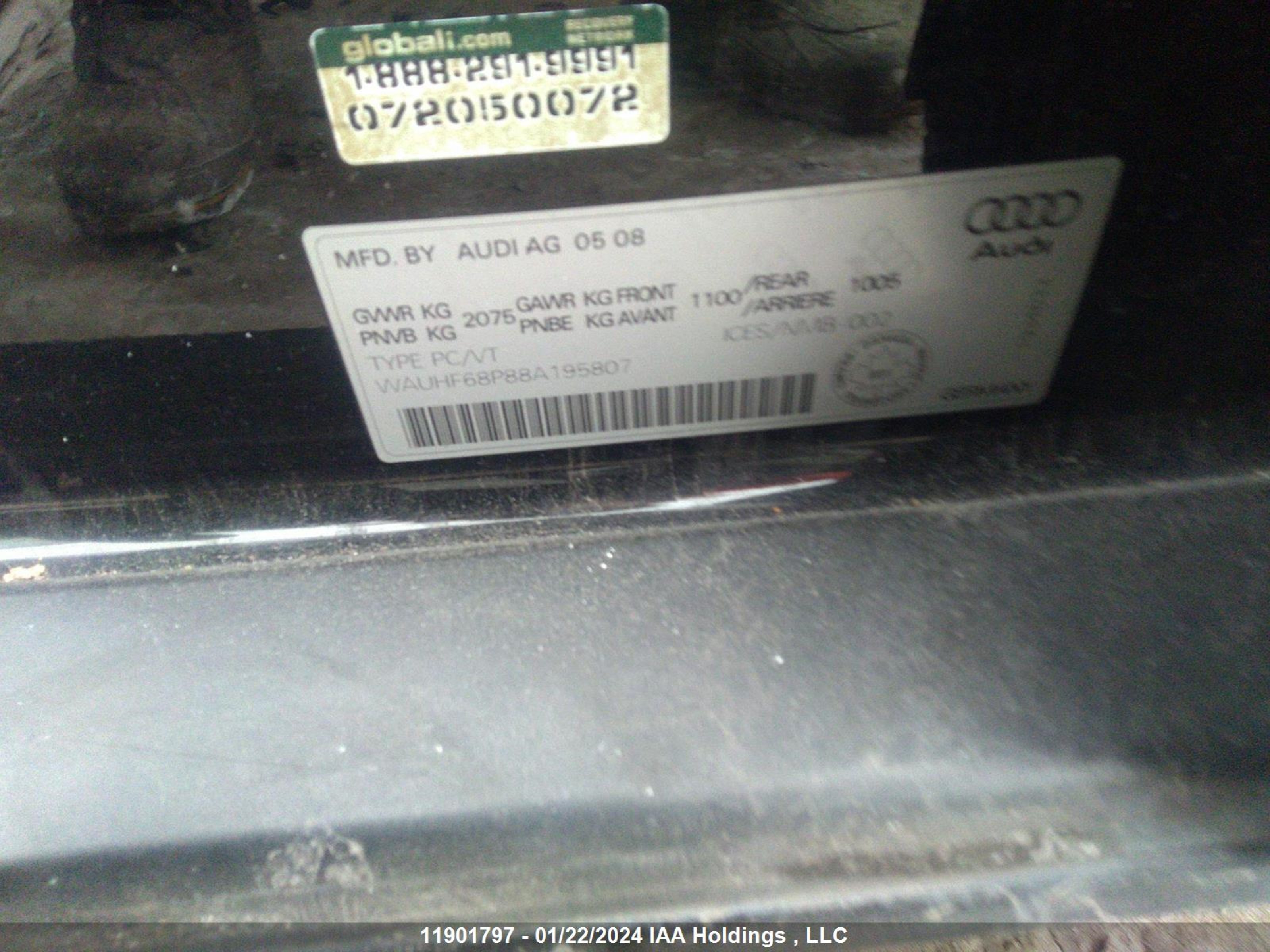 Photo 8 VIN: WAUHF68P88A195807 - AUDI A3 