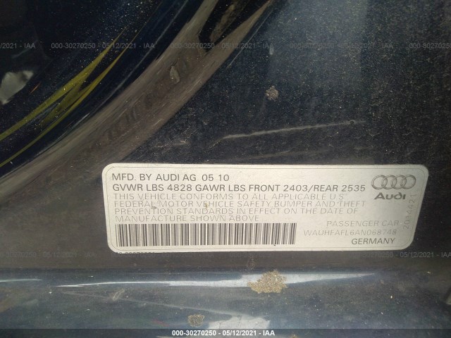 Photo 8 VIN: WAUHFAFL6AN068748 - AUDI A4 