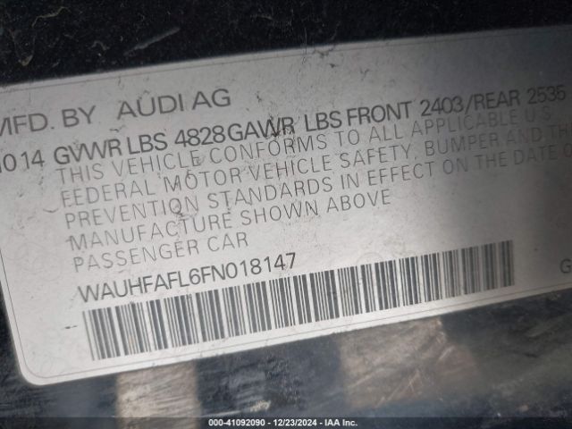 Photo 8 VIN: WAUHFAFL6FN018147 - AUDI A4 