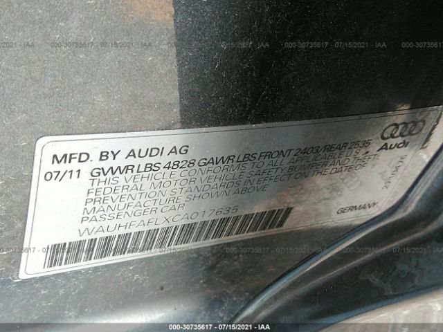 Photo 8 VIN: WAUHFAFLXCA017635 - AUDI A4 