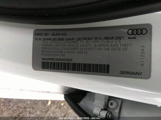 Photo 8 VIN: WAUHFBFCXHN053959 - AUDI S6 