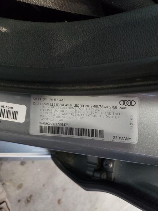 Photo 9 VIN: WAUHGAFC0EN098783 - AUDI A6 PRESTIG 