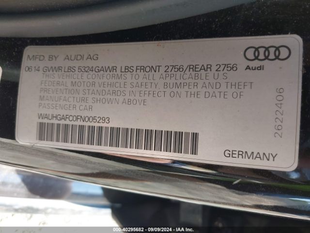 Photo 8 VIN: WAUHGAFC0FN005293 - AUDI A6 