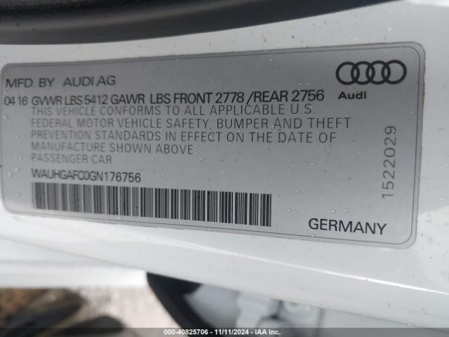 Photo 8 VIN: WAUHGAFC0GN176756 - AUDI A6 