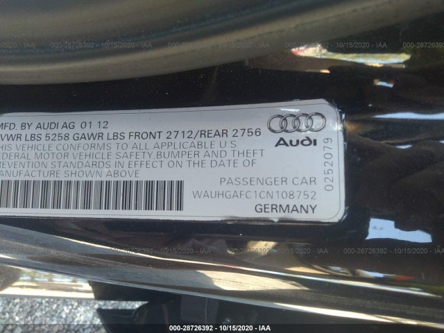 Photo 8 VIN: WAUHGAFC1CN108752 - AUDI A6 