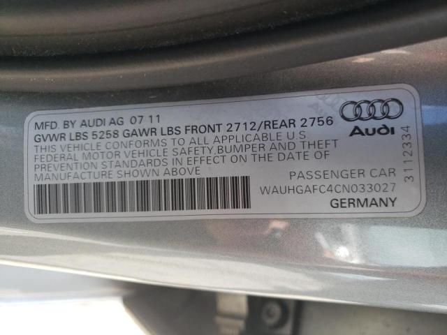 Photo 9 VIN: WAUHGAFC4CN033027 - AUDI A6 PRESTIG 