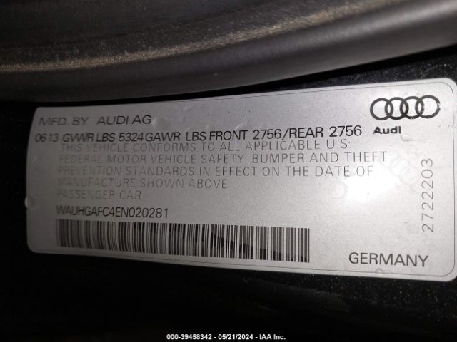 Photo 8 VIN: WAUHGAFC4EN020281 - AUDI A6 