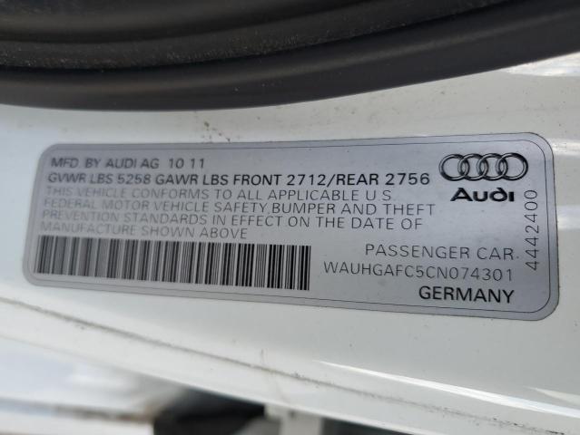 Photo 12 VIN: WAUHGAFC5CN074301 - AUDI A6 PRESTIG 