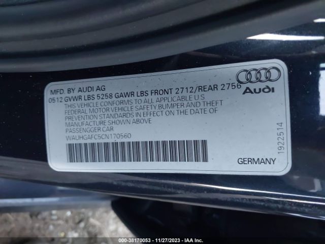 Photo 8 VIN: WAUHGAFC5CN170560 - AUDI A6 