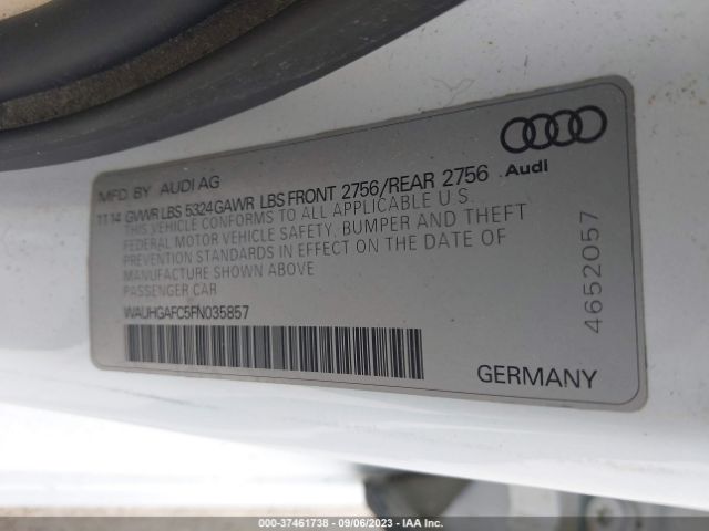 Photo 8 VIN: WAUHGAFC5FN035857 - AUDI A6 