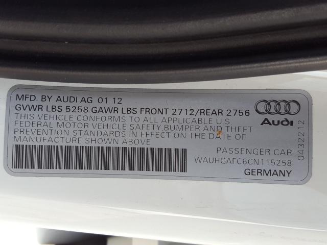 Photo 9 VIN: WAUHGAFC6CN115258 - AUDI A6 PRESTIG 