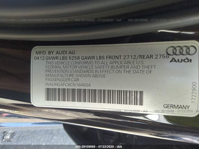 Photo 8 VIN: WAUHGAFC6CN164654 - AUDI A6 