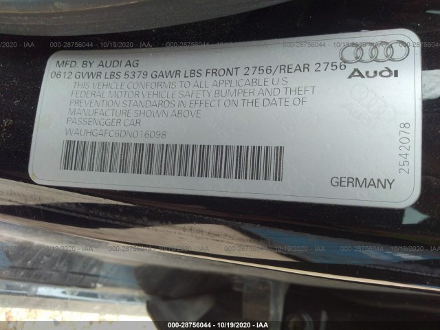 Photo 8 VIN: WAUHGAFC6DN016098 - AUDI A6 