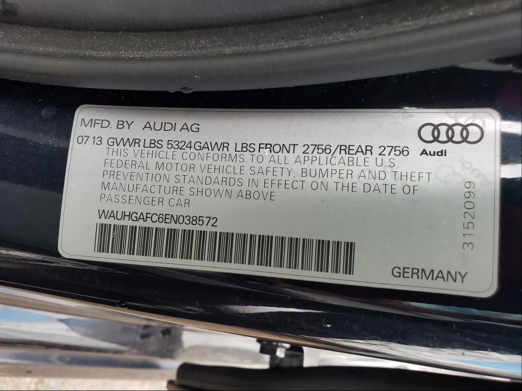 Photo 9 VIN: WAUHGAFC6EN038572 - AUDI A6 PRESTIG 