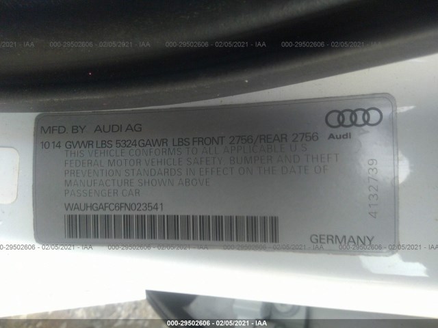 Photo 8 VIN: WAUHGAFC6FN023541 - AUDI A6 